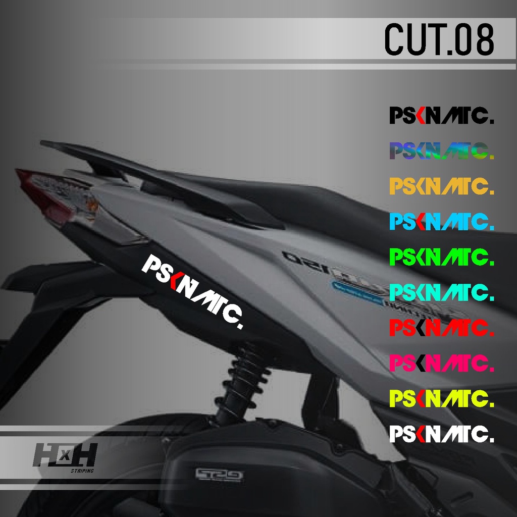 Cutting Sticker PSKNMTC Pasukan Matic Original Aksesoris Motor Stiker Lis Variasi Hologram Laser Kro
