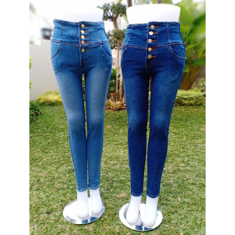 CELANA HW JEANS SOBEK BAHAN JEANS MELAR TEBAL