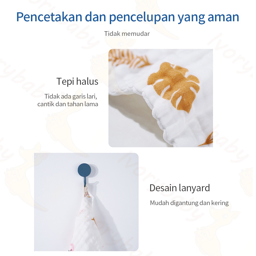 Ivorybaby Multifungsi sapu tangan bayi enam lapis kain kasa sleber air liur bayi
