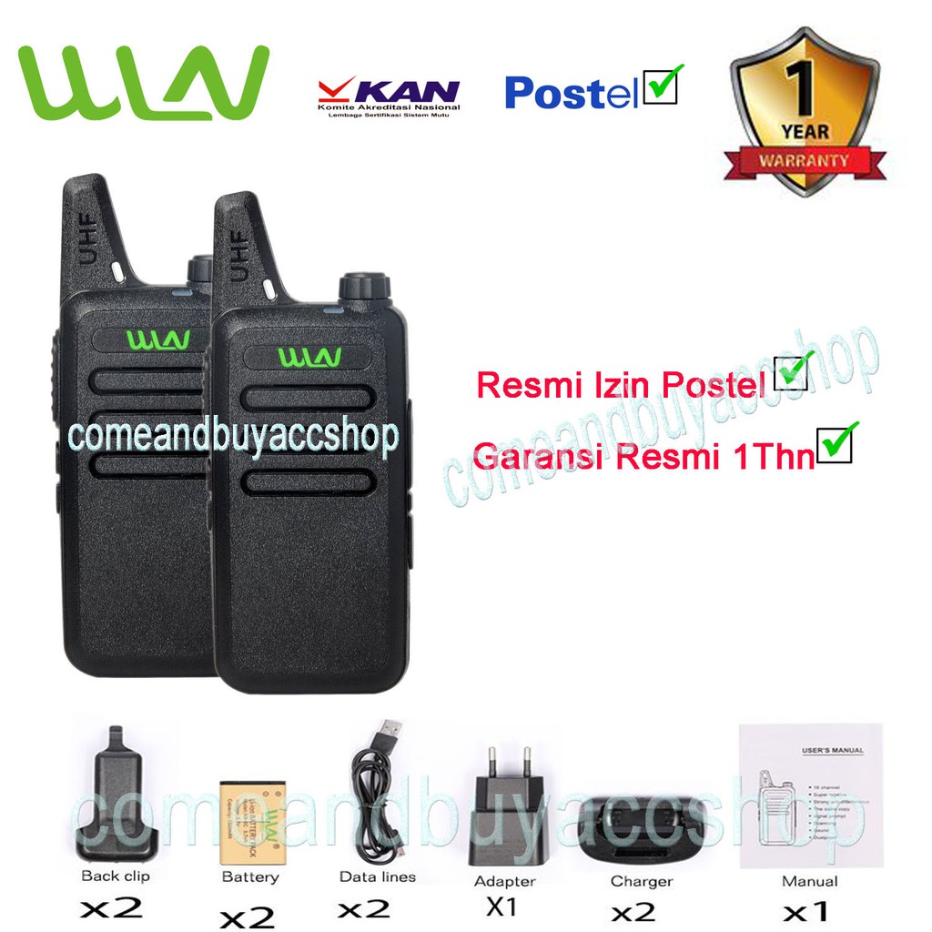 Original Walkie Talkie WLN HT Two-Way Radio (isi 2pcs) KD-C1