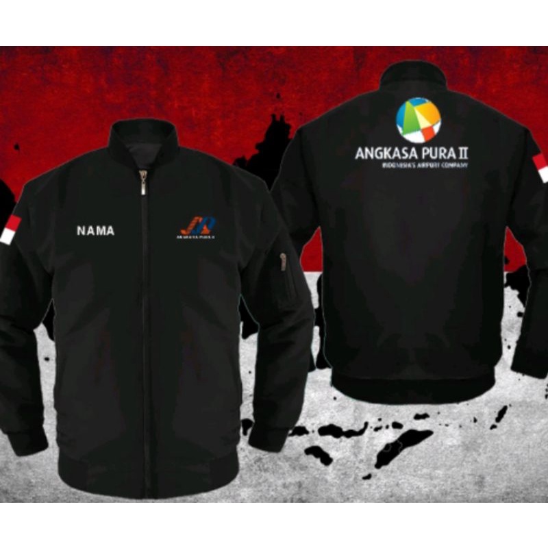 jaket bomber angkasa pura full bordir jaket angkasa pura bomber angkasa pura