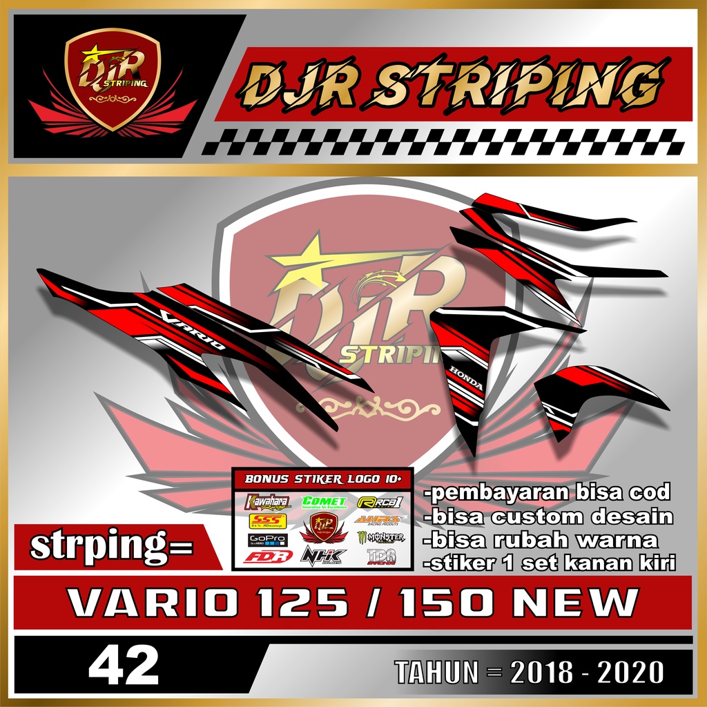 stiker variasi motor vario 125/150 new 2018-2019-2020