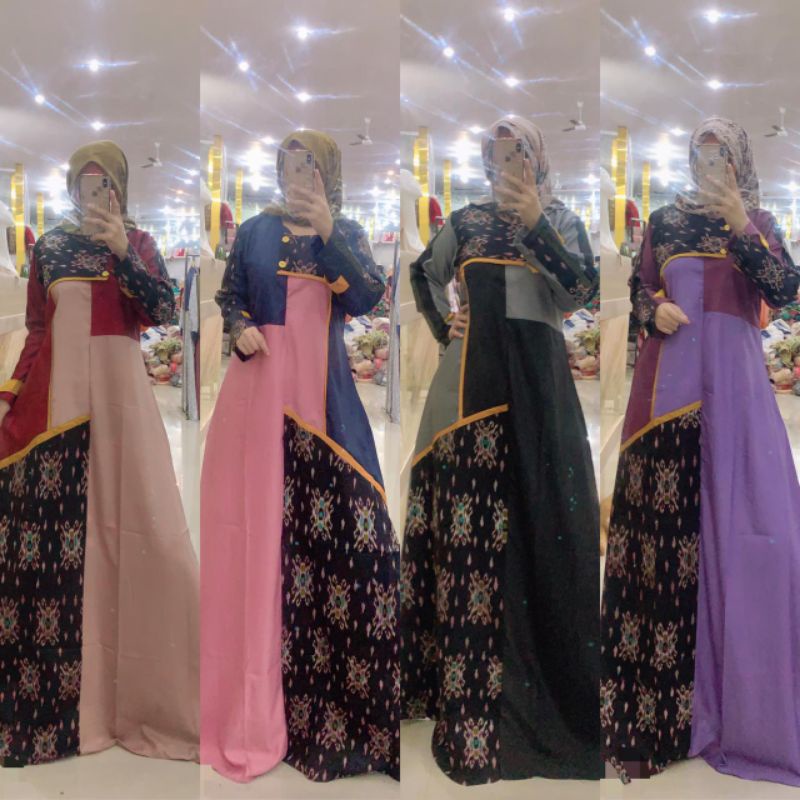 Gamis Inayah / Gamis replika / Gamis lebaran / Gamis inayah batik