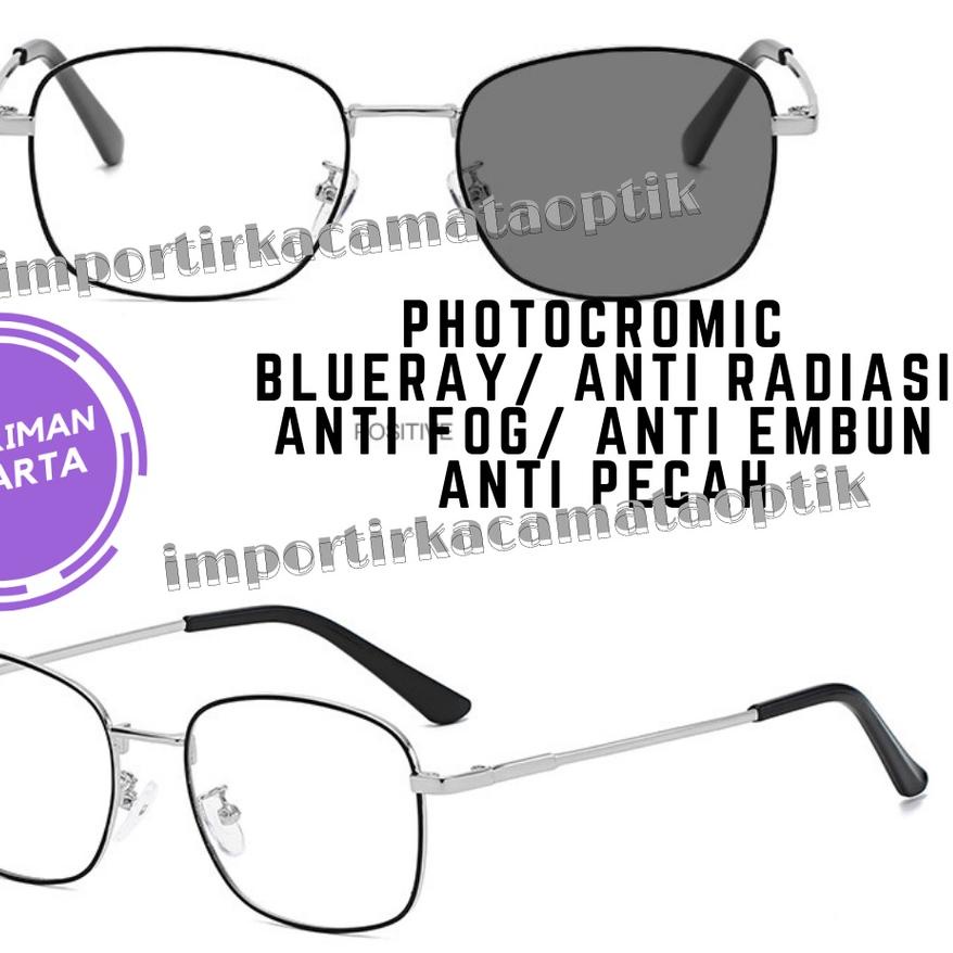 New kacamata photocromic anti radiasi 6639 bluecromic