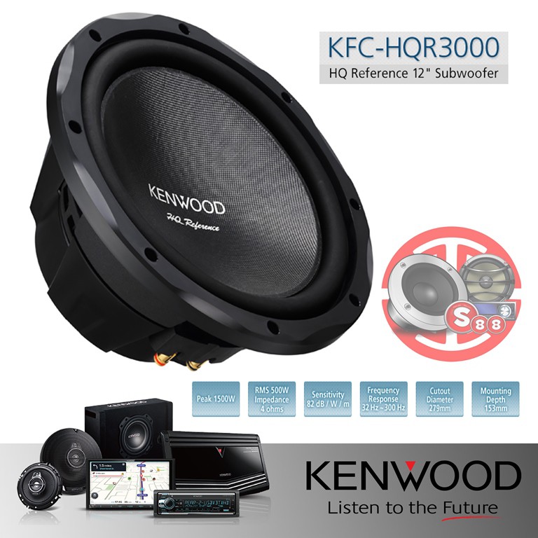 Kenwood 1500 watt sales subwoofer