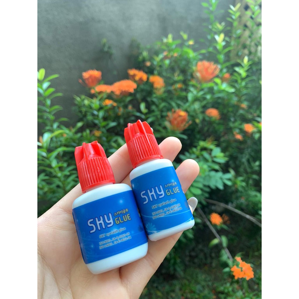 SKY GLUE S+ ORIGINAL KOREA SKY TUTUP  MERAH ( RED CAP ) LEM EYELASH EXTENSION