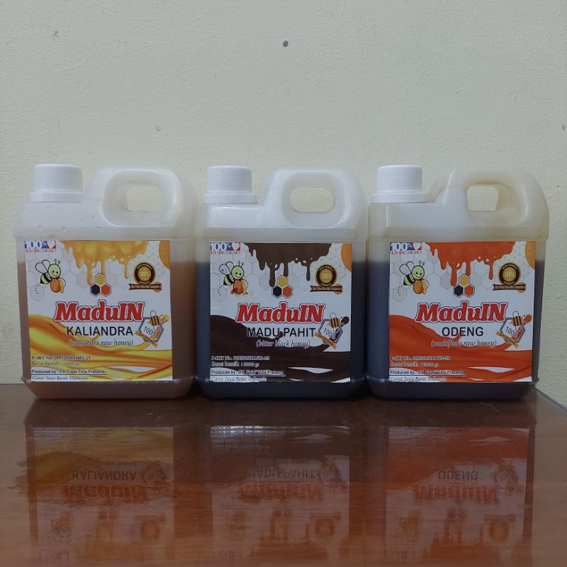 Madu Murni Asli 1 KG - MaduIN Kaliandra, Odeng, & Hitam