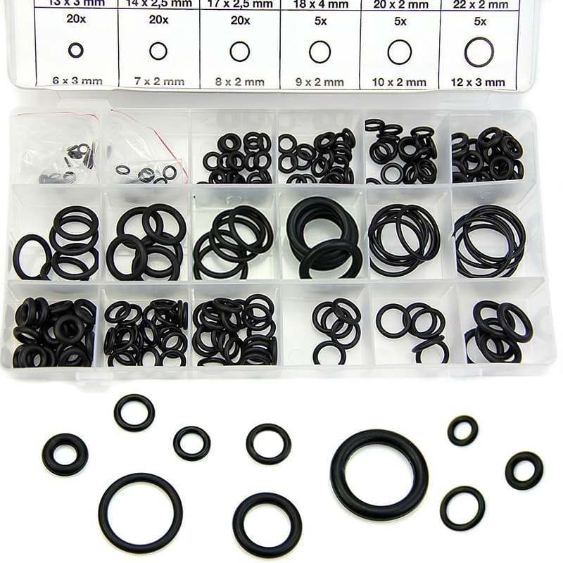 Karet Rubber O Ring Seal Tightening 225PCS - Black