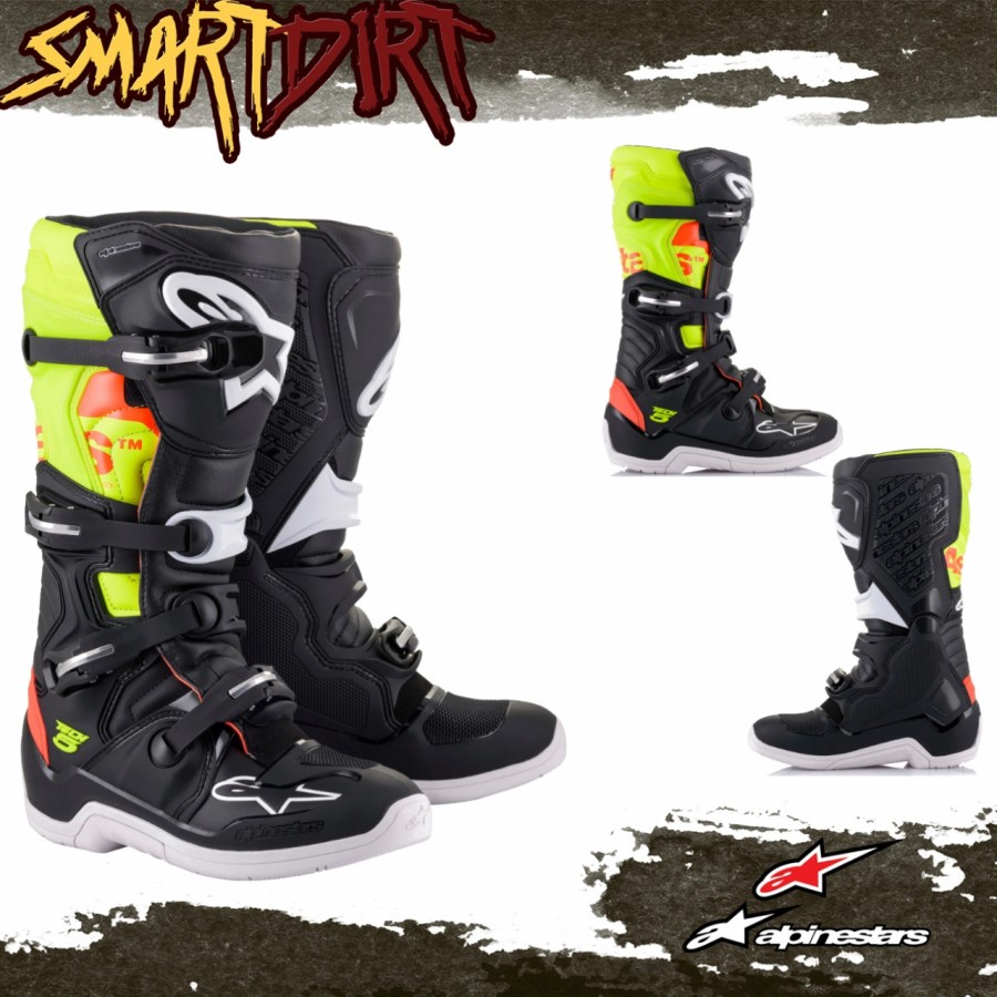 SEPATU ALPINESTAR TECH 5 2022 FLO BLACK ALPINESTAR TECH 5 2022 FLO