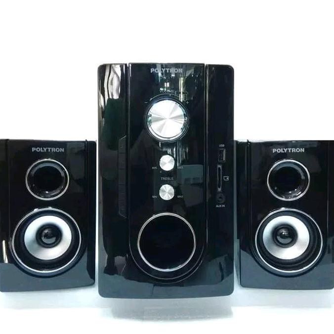 Speaker Polytron Salon Aktif Bluetooth Radio USB Original - Hitam