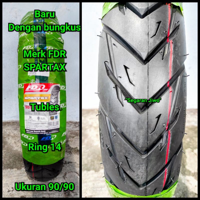 Ban Tubles matic ring 14 ukuran 90/90 Ban merk FDR spartax belakang Honda beat Vario 110 Vario 125 o