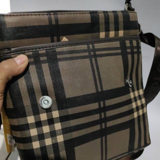 Tas selempang pria branded polo chatter impor  L5149 coffee - tas kerja