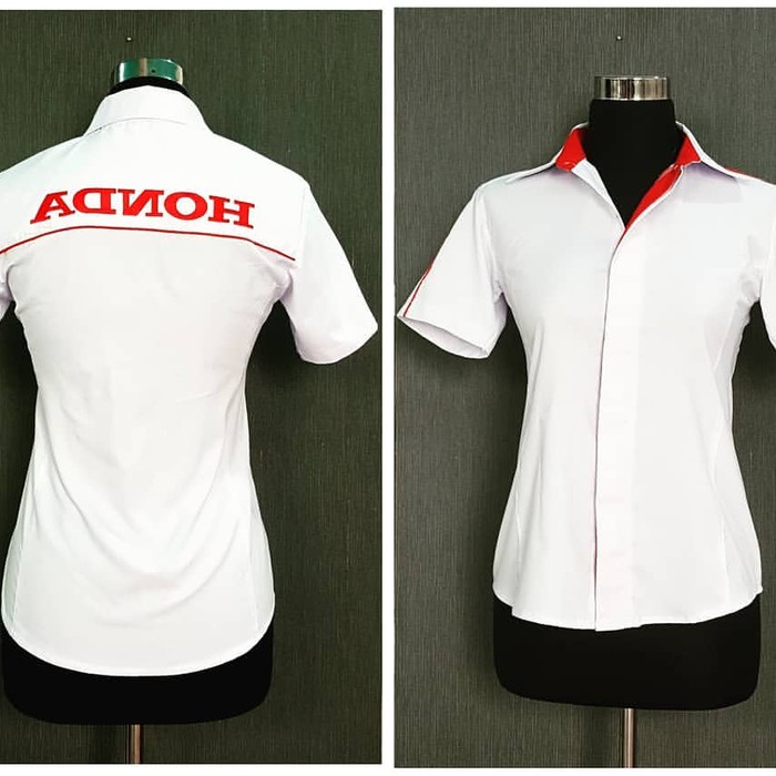  Baju  Kemeja seragam  sales  honda  wanita lengan pendek S M L 