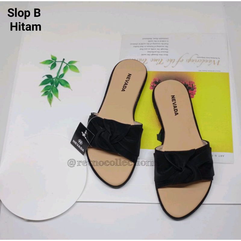 Sandal slop wanita slip/sendal slop wanita nevada/SL B/sandal wanita terbaru