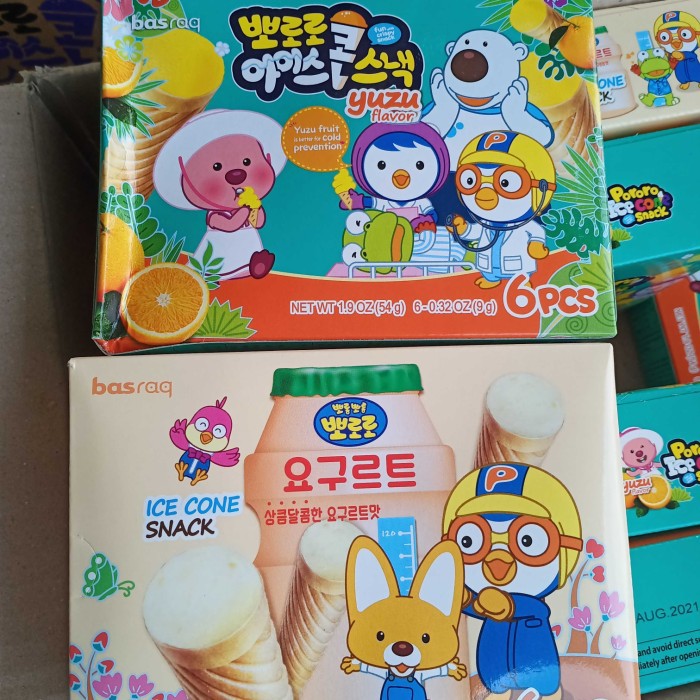 Pororo Ice Cone Snack korea rasa yuzu n yogurt