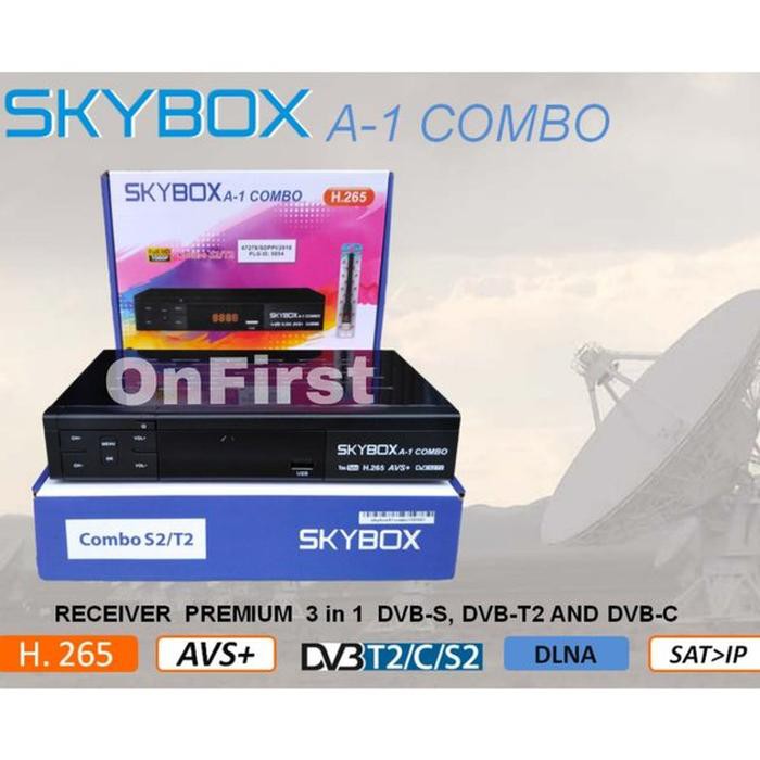 Receiver Parabola dan Set Top Box TV Digital Skybox A1 Combo Avsplus H265 HD