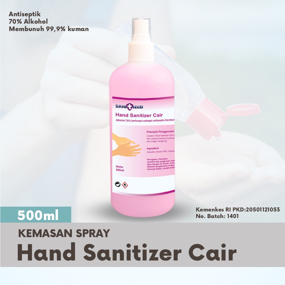 Hand Sanitizer Cair Spray 500ml Handsanitizer Ready Stok Langsung Order Saja