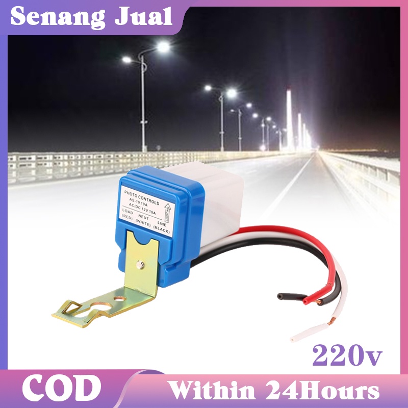 220V 10A Fotosel Photocell Sensor Sensor Cahaya  Lampu Saklar Otomatis