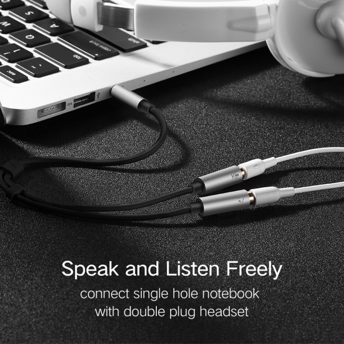 Kabel AUX Audio Splitter Y 3.5mm UGREEN Adapter Mic &amp; Earphone