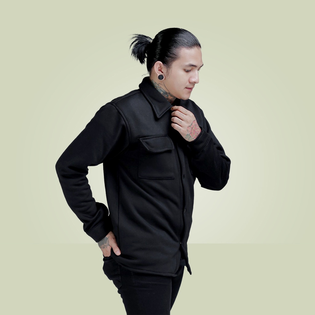 Jaket Shacket Fleece