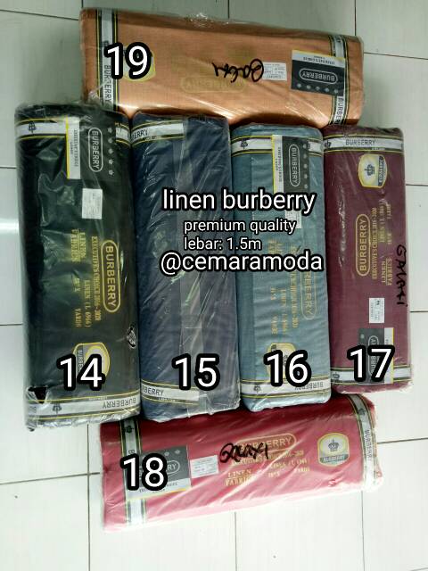 Kain Linen Burberry PER 0.5 meter IMPORT PREMIUM QUALITY / linen burbery / linen burberi / kain blazer blaser jas koko kemeja