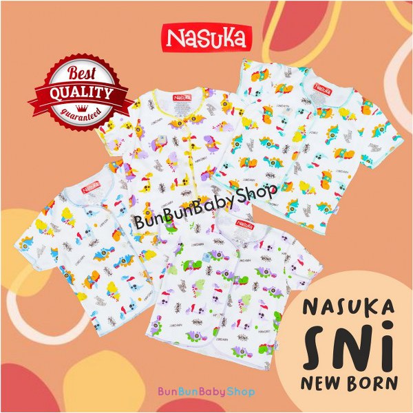 SNI Baju Bayi Baru Lahir Atasan Pendek Pakaian Perlengkapan Baby Newborn Laki Perempuan Nasuka Bunbunbabyshop