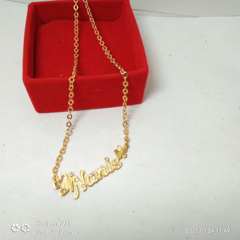 kalung nama lapis emas /kalung custom