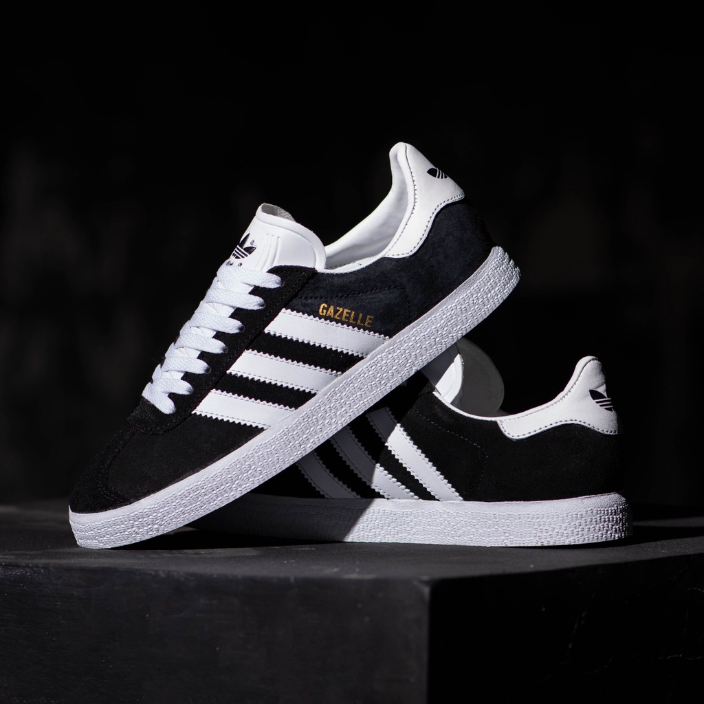 SEPATU ADIDAS GAZELLE BLACK WHITE ORIGINAL COUPLE / UNISEX