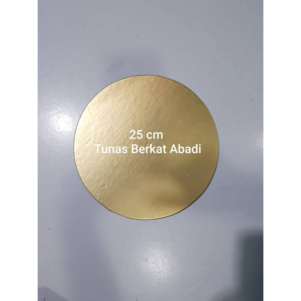 Tatakan kue Gold Bulat 25 cm / Greyboard Bulat 25 cm / Cake Board Gold Bulat 25 cm @25 pcs