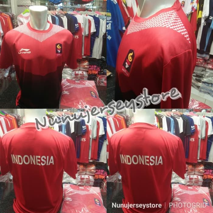 NJSTO107 JERSEY BAJU BADMINTON BULU TANGKIS TIMNAS INDONESIA 2020 HOME AWAY