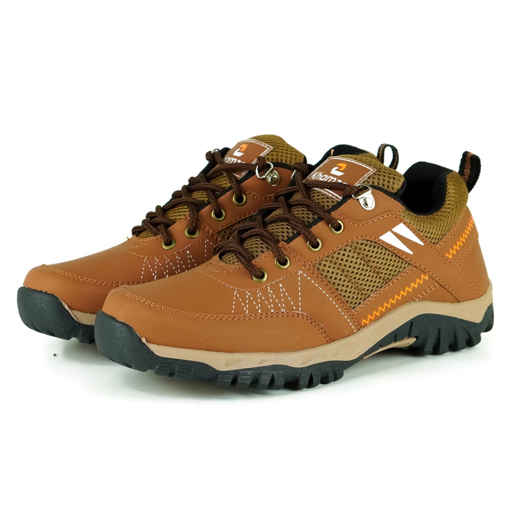 Khamzo Sepatu Sneakers Kulit Pria D04 Kasual Original Import Outdoor Hiking