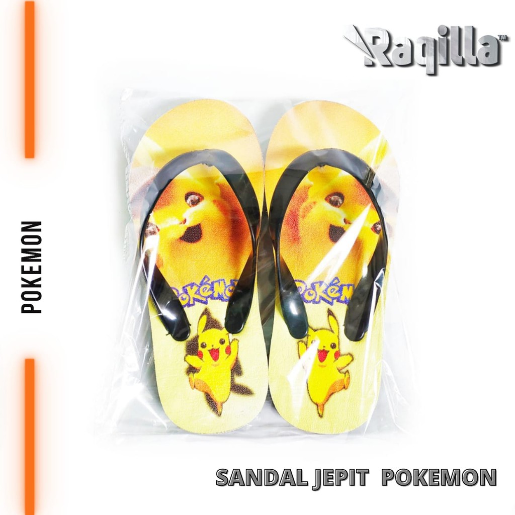 Sandal anak LAKI LAKI sendal jepit motif pokemon sandal karakter pokemon sandal motif kartun