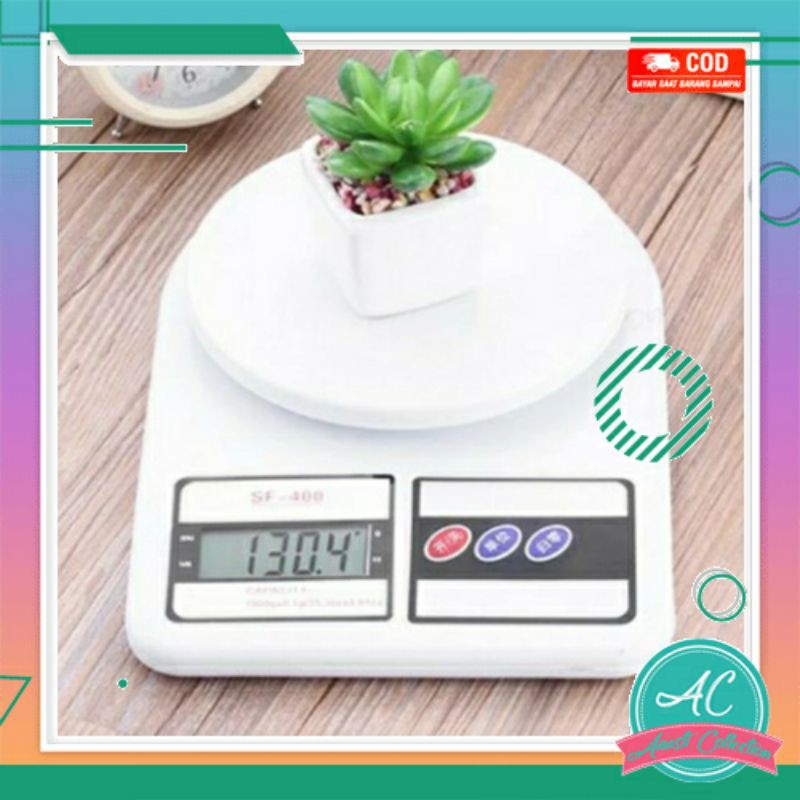 TIMBANGAN DIGITAL DAPUR elektrik sayur bumbu emas 2 batre kapasitas 7kg elektronic kitche