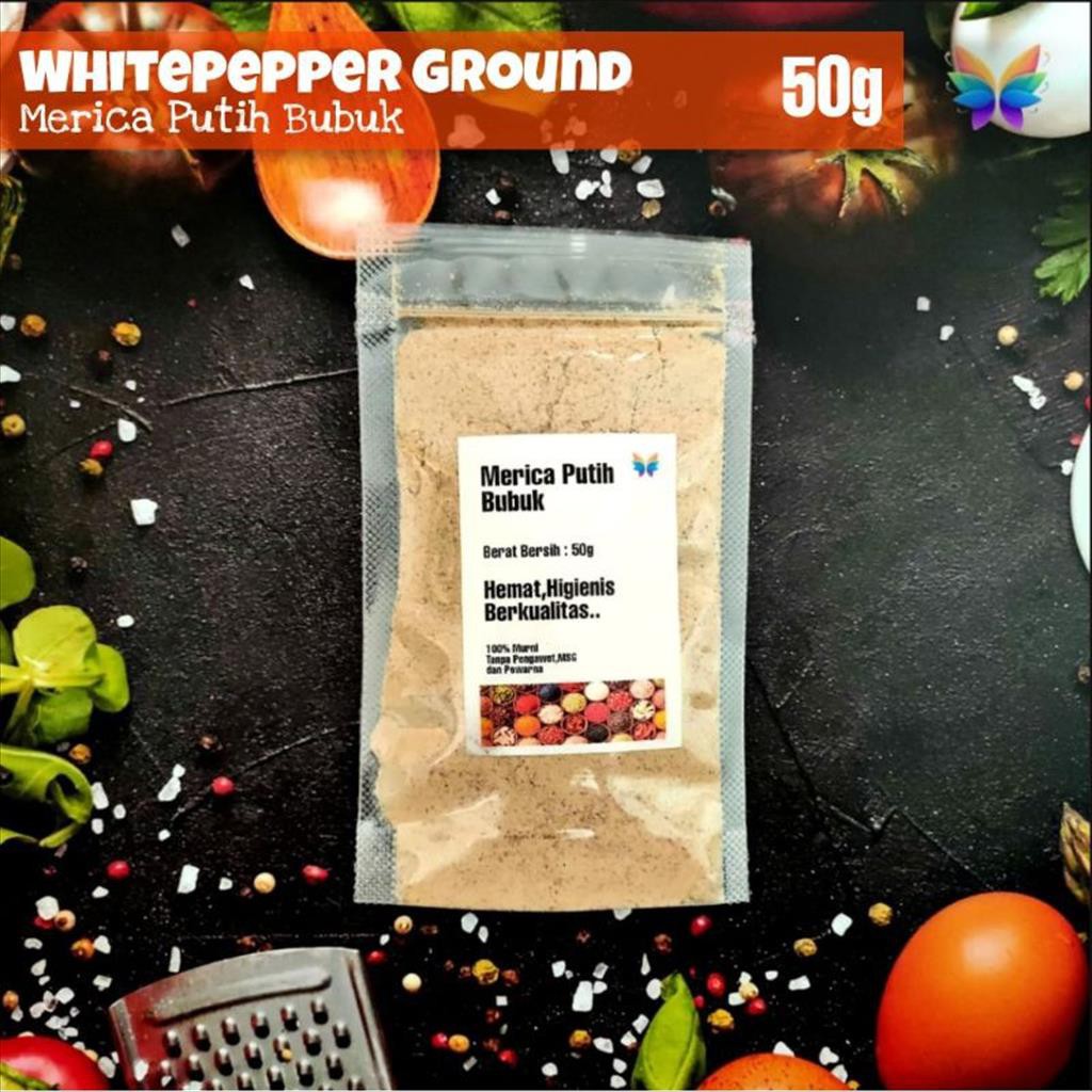 

Bumbu Dapur LADA / MERICA PUTIH BUBUK / Whitepepper Ground 50g ✓PREMIUM #WarnaWarniRempah