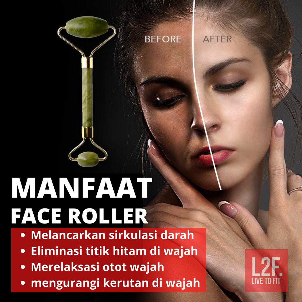 Guasha Face Roller Messager Jade Alat Pijat Penirus Muka Wajah Pipi