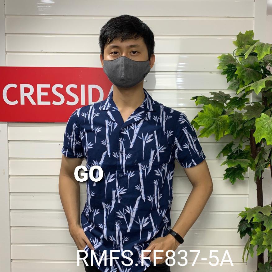 gos  CRESSIDA KEMEJA PRIA SLIMFIT Kemeja Casual Kemeja Lengan Pendek