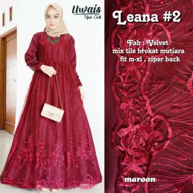 [BAYAR DITEMPAT] FARASYA DRESS LEANA MAXY DRES KONDANGANGAN JUMBO | DRESS PESTA MUSLIM MODERN
