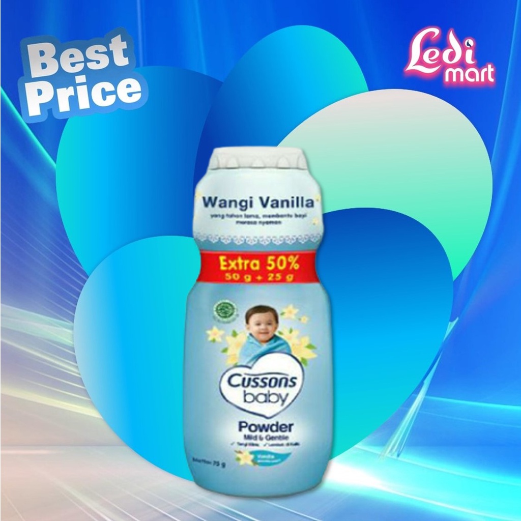 ORIGINAL Cussons Baby Powder 35gr + 15gr BPOM / Bedak Bayi Cusson / LEDI MART