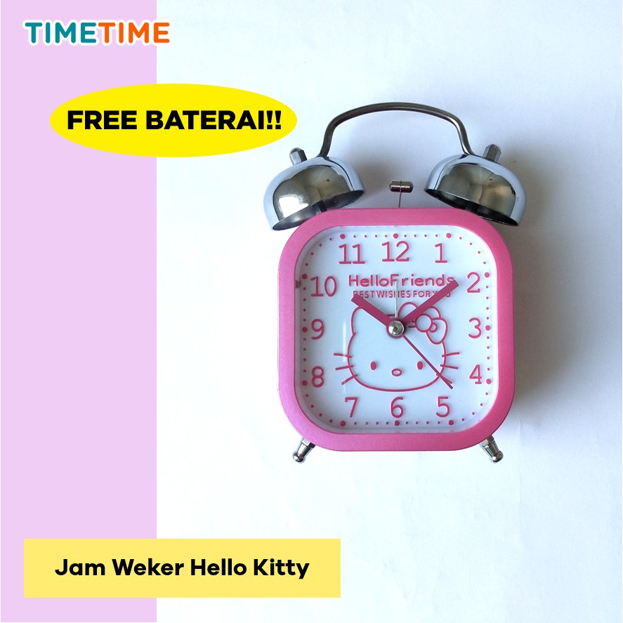 Jam Weker Karakter Kring Jam Beker Besi Doraemon Hello Kitty Mickey Mouse Free Baterai