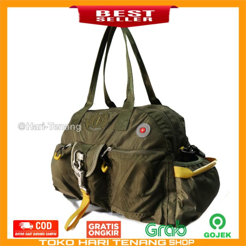 TAS TRAVEL TOUGH HIJAU TAS SELEMPANG IMPORT