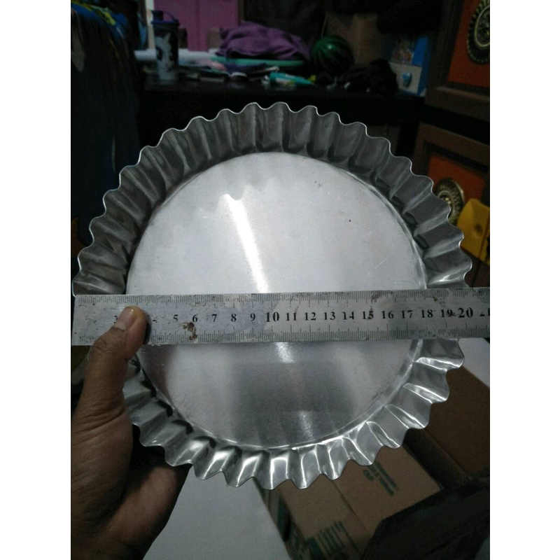 Loyang/Cetakan Kue Pie/Pai Bongkar Pasang | Bahan Aluminium - Ukuran 16/18/20/22/24cm