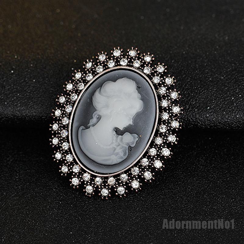 (Adornmentno1) Bros Pin Wanita Desain Cameo Victoria Hias Kristal Untuk Pesta Nikah