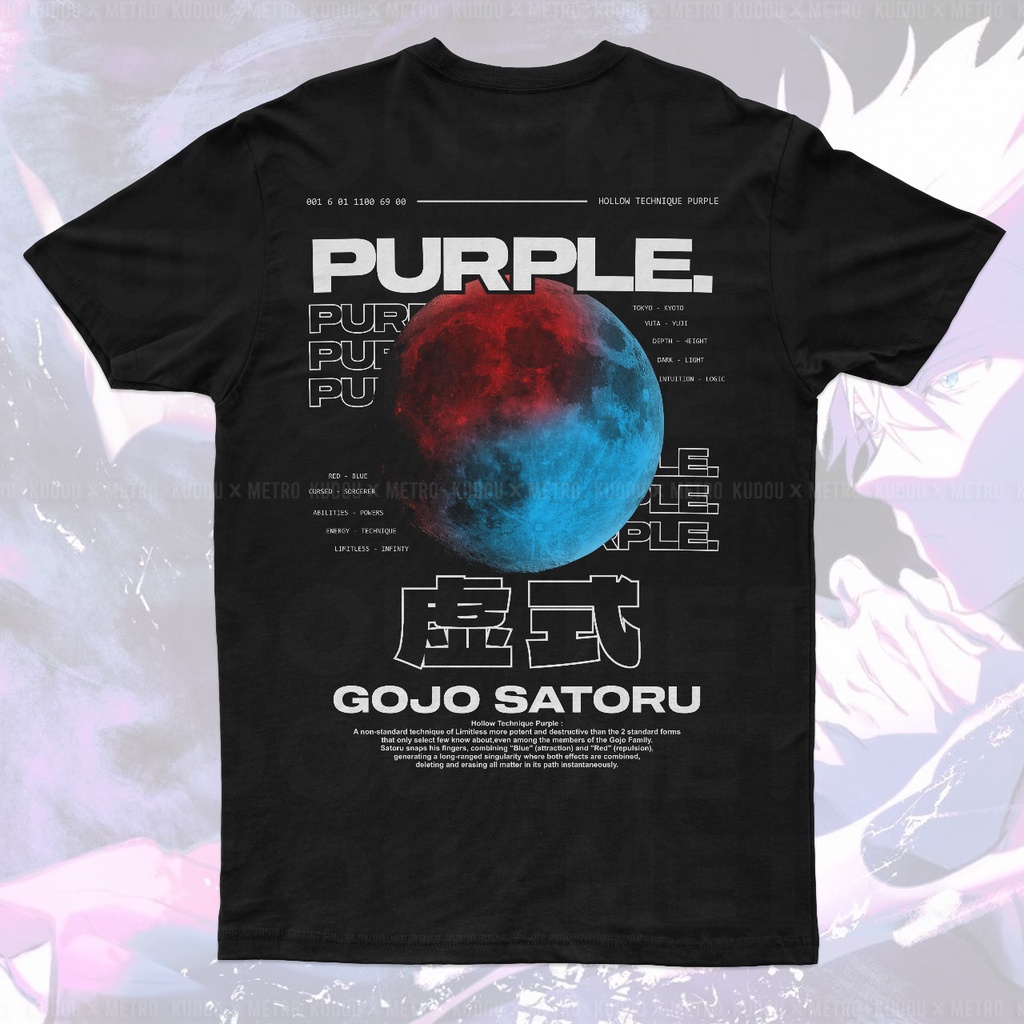 Kaos Gojo Hollow Purple Anime Manga Jujutsu Kaisen Premium Unisex