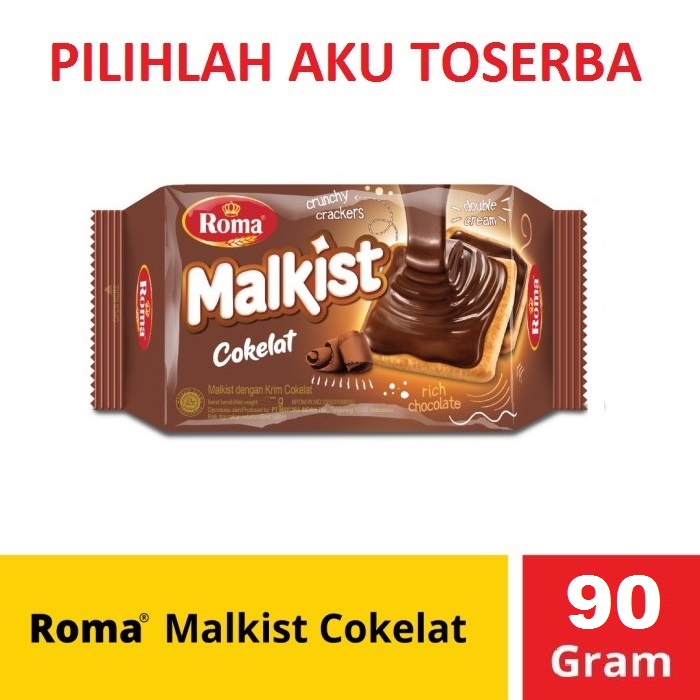 Biskuit Roma Malkist Cokelat Coklat Creakers 90 gr - 1 kardus isi 30