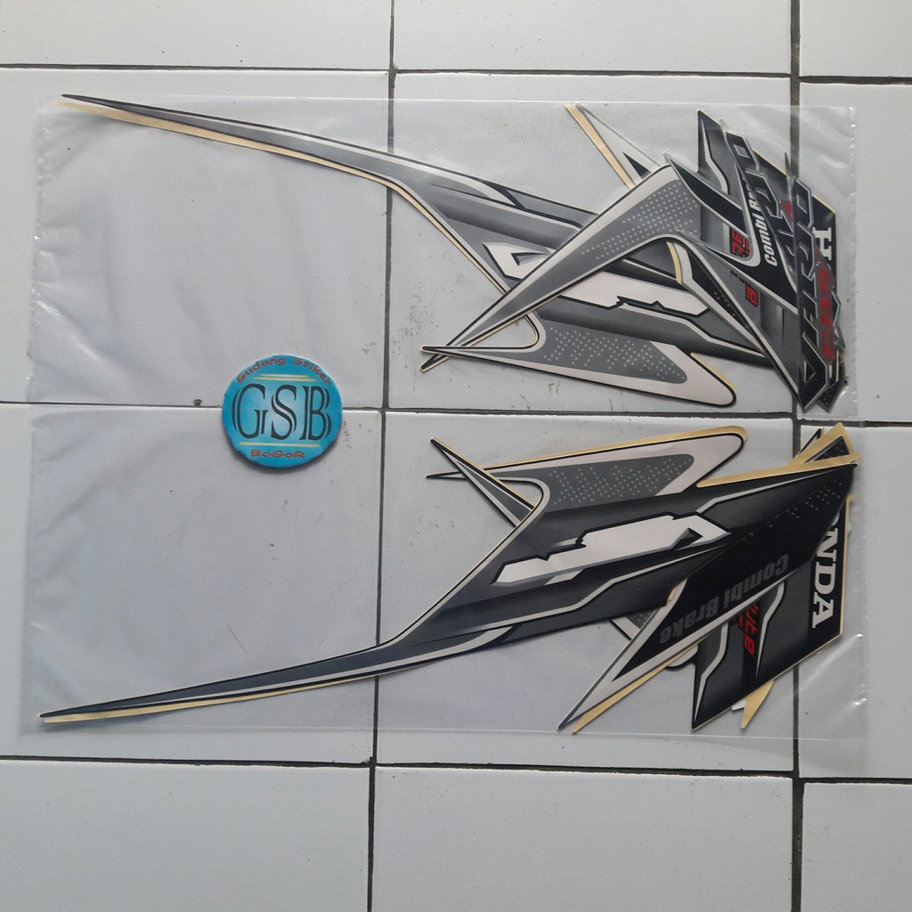 Striping Stiker Motor Honda Vario Cbs 110 2010 Abu Shopee Indonesia