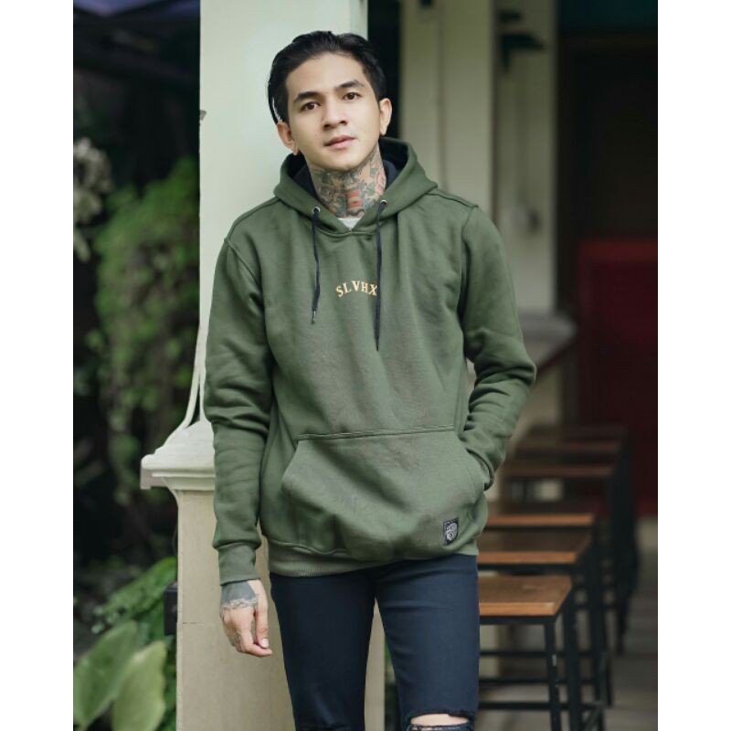 Sweater Hijau Army Sweater Salviohexia Sweater Slvhx Sweater Unisex