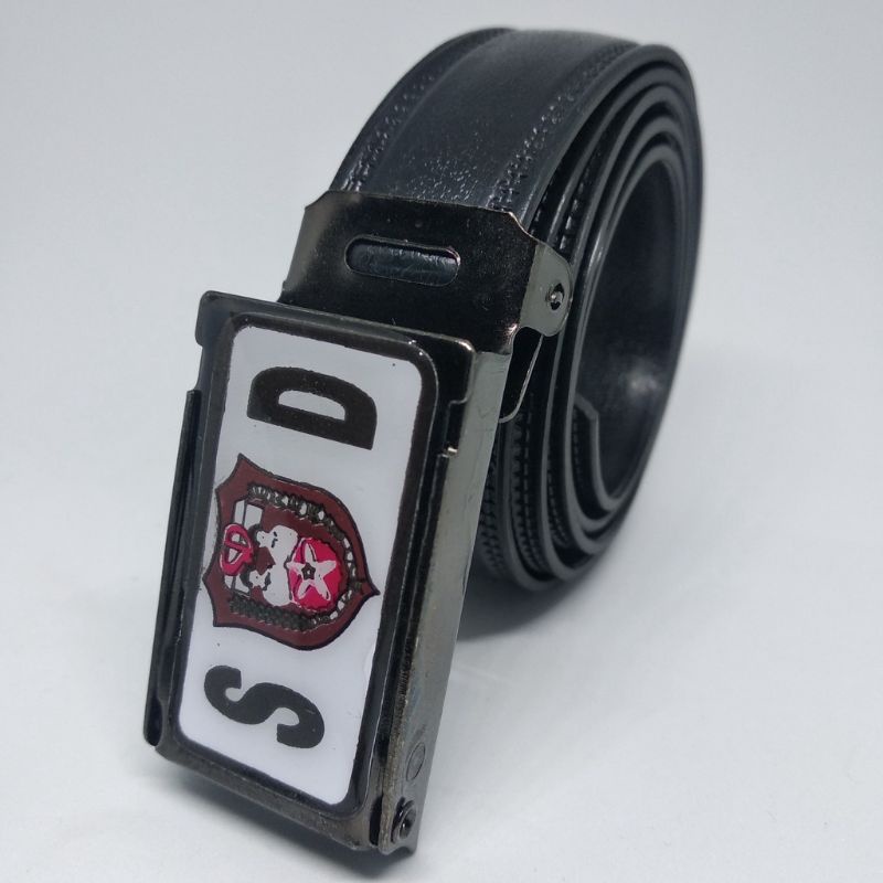 ikat pinggang anak SD, kulit model jepit