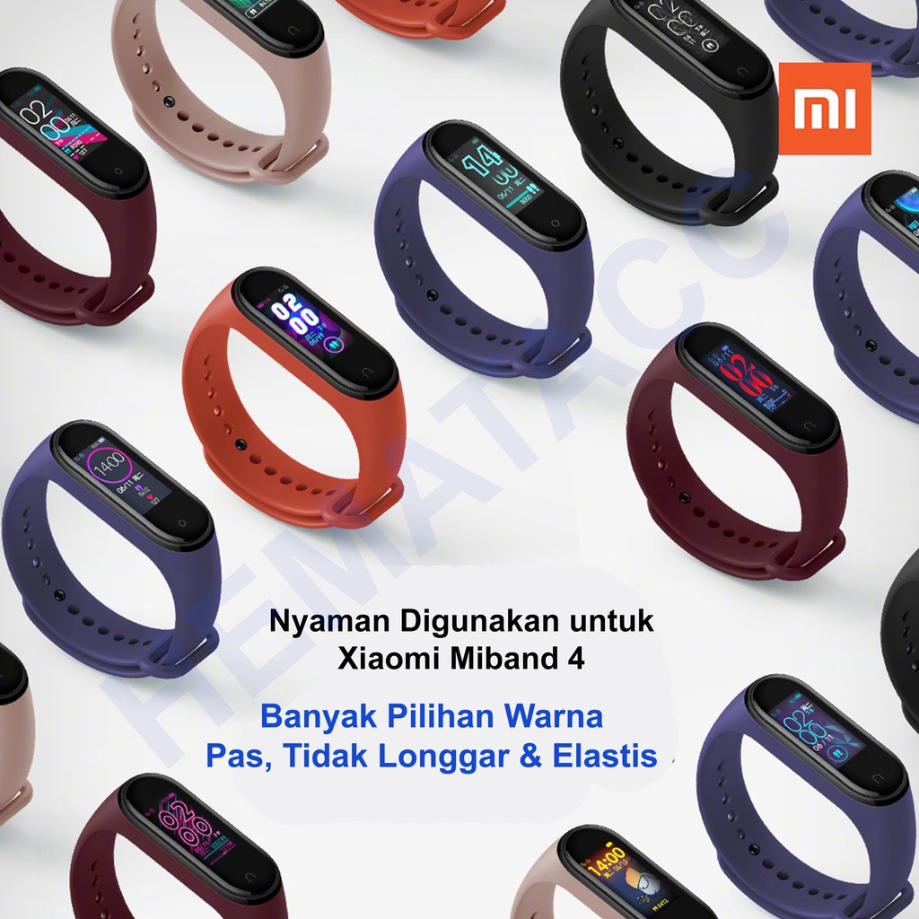 Strap Mi Band 6 5 4 3 Premium Lembut Tali Pengganti Xiaomi MiBand Hematacc