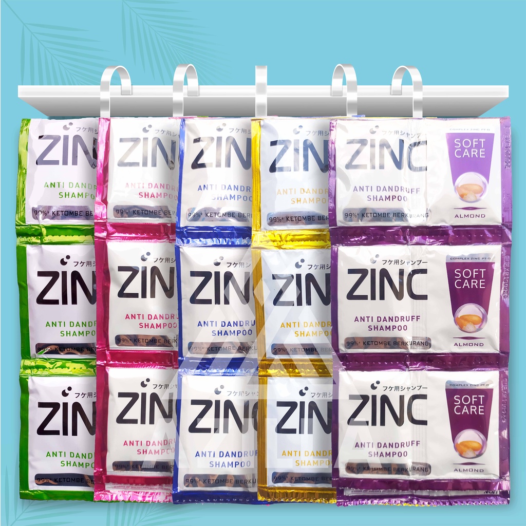 Zinc Shampoo Sachet 10ml 1 Renceng 12 Sachet | Shampo Zinc Sachet