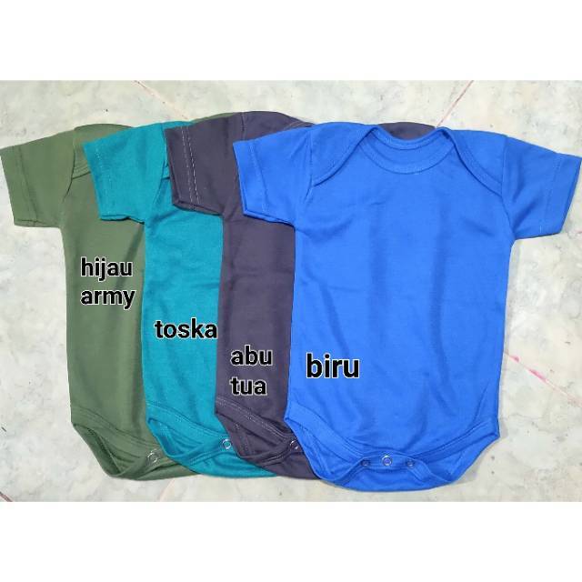 Jumper pendek bayi warna polos halus murah